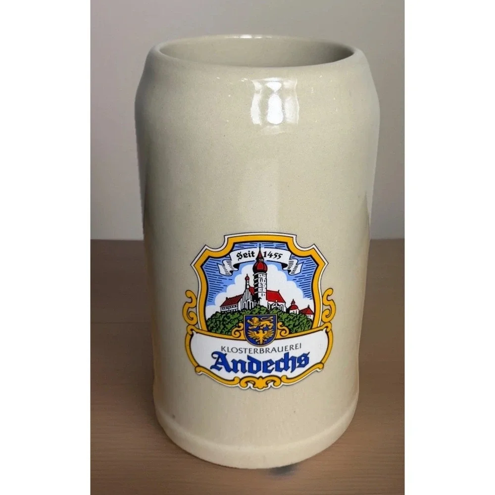 Klosterbrauerei Kreuzberg Brewery Heavy‎ Stoneware Beer Stein Germany 1 Liter
